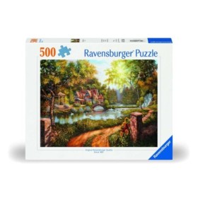 Puzzle casuta langa rau 500 piese design nou